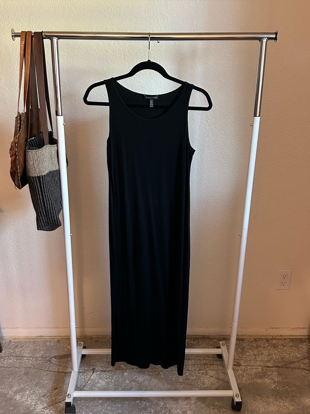 Eileen Fisher Black Sleeveless Maxi Dress